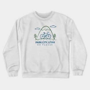 Park City, Utah Biking Crewneck Sweatshirt